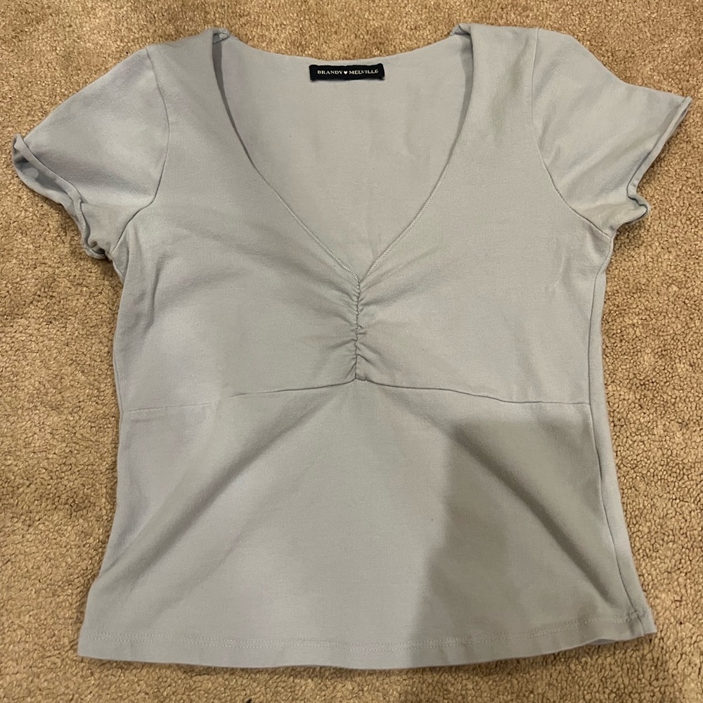 baby blue brandy melville top